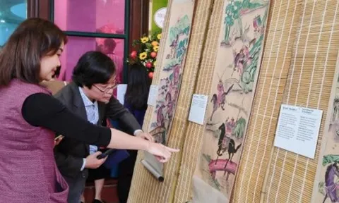 Thưởng lãm các tích truyện quen thuộc trong tranh dân gian Hàng Trống