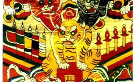 Mật mã tranh “Ngũ hổ” Đông Hồ