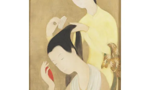 Thêm một bức tranh chục tỷ của Lê Phổ được đấu giá thành công