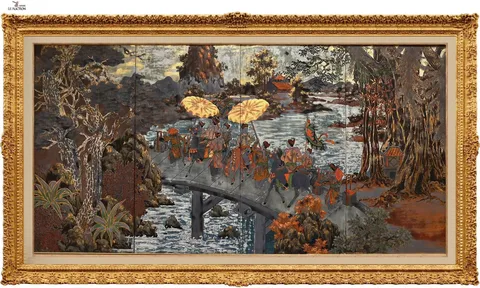 NGHỆ NHÂN SƠN MÀI ĐINH VĂN DẦN VÀ TÁC PHẨM “VINH QUY BÁI TỔ”