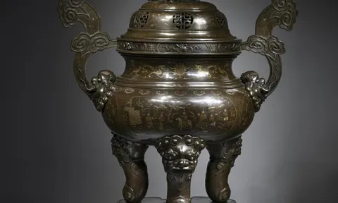 LƯ HƯƠNG KHẢM TAM TÀI VIỆT NAM – KIỆT TÁC ĐỒ ĐỒNG CUNG ĐÌNH THỜI CUỐI LÊ ĐẦU NGUYỄN