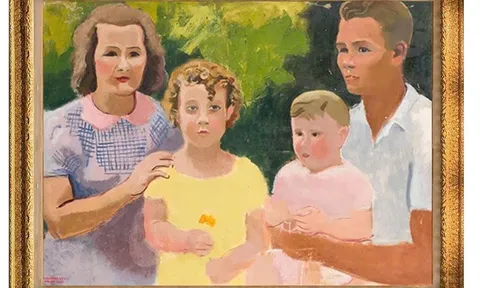 CHÂN DUNG GIA ĐÌNH GILLES – TÁC PHẨM CỦA JOSEPH INGUIMBERTY ĐƯỢC GÕ BÚA 41.600 EURO TẠI PARIS THÁNG 10 NĂM 2024