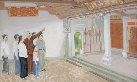 HỌA SĨ VĂN GIÁO VÀ TÁC PHẨM “BÁC HỒ THĂM ĐỀN HÙNG”