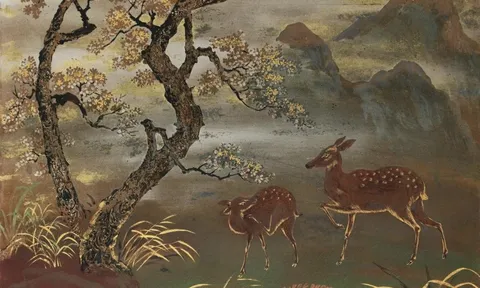 PHONG CẢNH HƯƠU – TÁC PHẨM SƠN MÀI NĂM 1955 CỦA HỌA SĨ ĐINH MINH