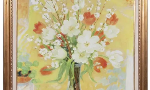 Tác phẩm hoa của Lê Phổ đạt 156.000 USD tại phiên đấu giá quốc tế