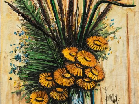 BERNARD BUFFET (1928–1999) – HOA TRONG BÌNH XANH