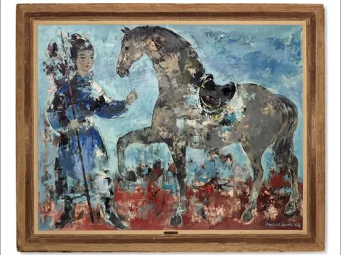 Hai tác phẩm ngựa khổ lớn hiếm gặp của Vũ Cao Đàm