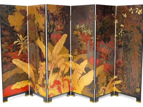 PHẠM HẬU – PARAVENT SƠN MÀI 6 TẤM ĐẠT 510.000€ TẠI PARIS