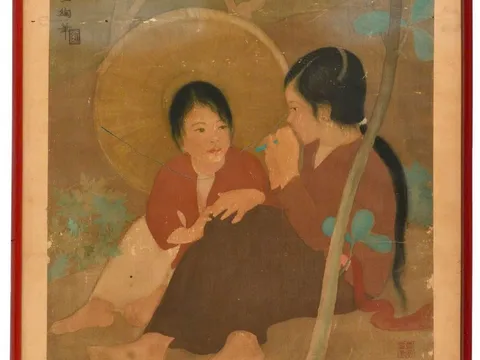 TÔN THẤT ĐÀO – TRANH LỤA HAI THIẾU NỮ 1936 VỌT LÊN 140.000€ TẠI OSENAT