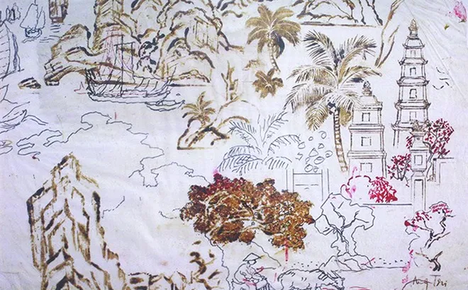 Triển lãm phác thảo tranh Nguyễn Gia Trí