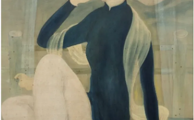 Tác phẩm người phụ nữ đội nón lá của Lê Phổ được bán với giá tương đương 19 tỷ việt nam đồng