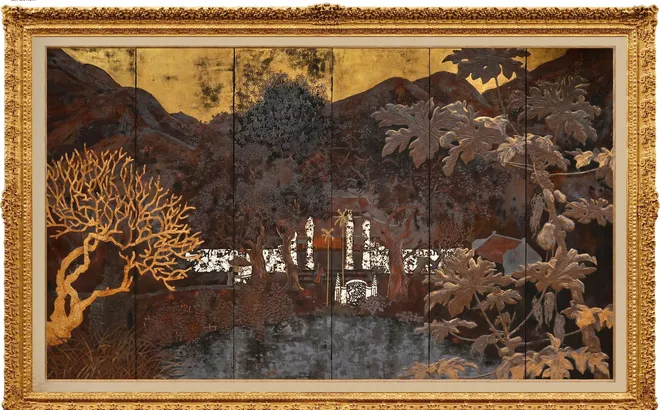 BÌNH PHONG SƠN MÀI “CẢNH CHÙA” PHẠM HẬU