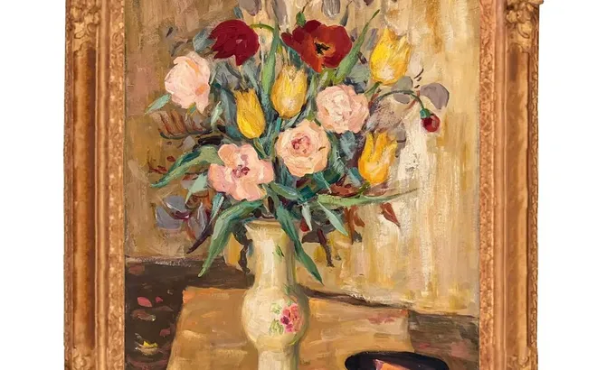 HOA TULIP VÀ BOBBI – MỘT BIẾN TẤU TĨNH VẬT TINH TẾ CỦA LÊ PHỔ