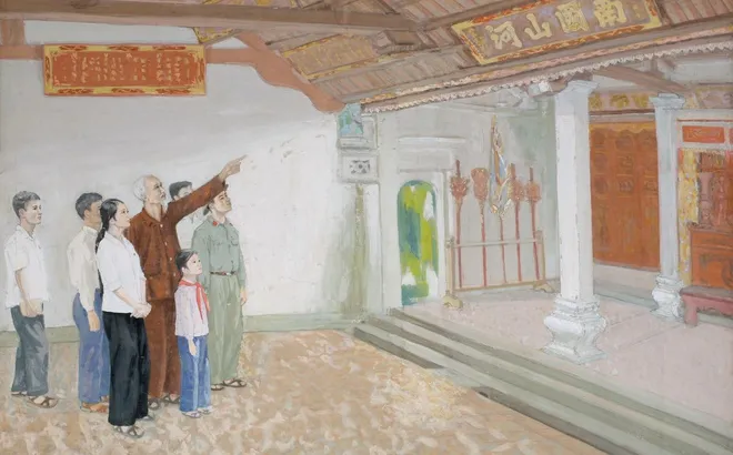 HỌA SĨ VĂN GIÁO VÀ TÁC PHẨM “BÁC HỒ THĂM ĐỀN HÙNG”