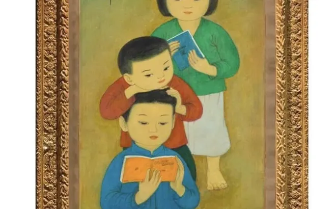 MAI TRUNG THỨ – “TROIS ENFANTS LISANT”
