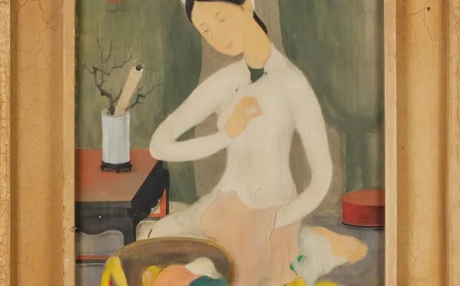 LÊ PHỔ – THIẾU NỮ KHÂU VÁ: NÉT ĐẸP TĨNH LẶNG VÀ AN HÒA