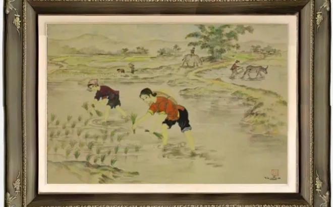 HỌA SĨ TRẦN VĂN THỌ (1917–2004) – “CẤY LÚA”