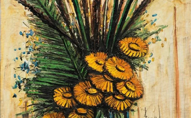 BERNARD BUFFET (1928–1999) – HOA TRONG BÌNH XANH