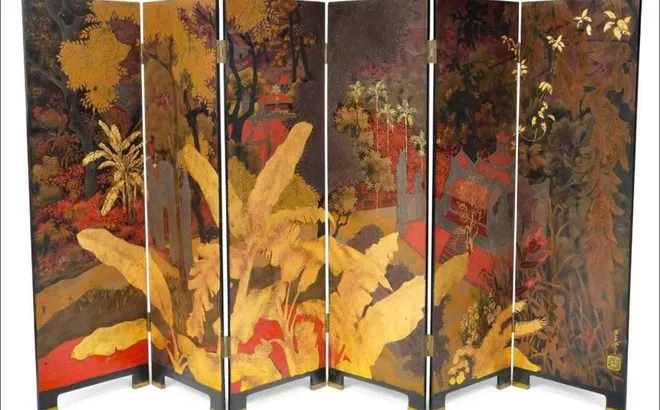 PHẠM HẬU – PARAVENT SƠN MÀI 6 TẤM ĐẠT 510.000€ TẠI PARIS